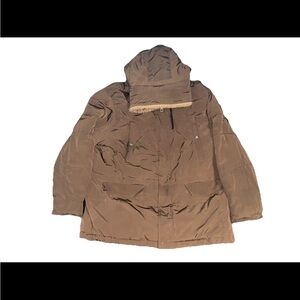 Vintage 2000s GAP Snorkel N-3b Parka Brown Faux Fur Hooded Jacket Mens 2XL Y2K